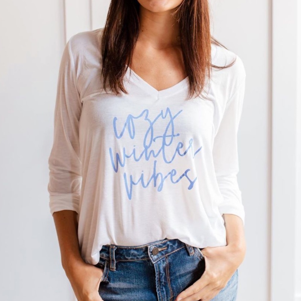 White Winter Long Sleeve Tee